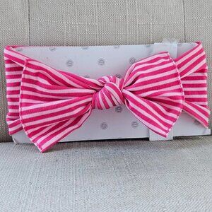 Baby Bling Baby Girl Head band Pink/White Striped Head Wrap New